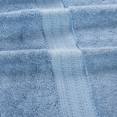 Senses By Riba 2 Bath + 2 Hand & 2 Wash Cloth Towel 1800 Gsm | All Cotton Premium Hotel & Spa Quality, Highly Absorbent Towel (Blue) - 6 Piece