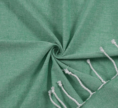 Dolce Casa 100% Cotton Turkish Fouta Towel 400 Gsm | Extra Large Full Size Cotton Bath Towel (Green)