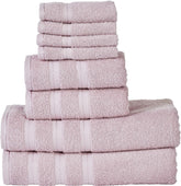 Senses By Riba 2 Bath + 2 Hand + 4 Face Cloths Towel 1.6 Kg (Pink) - Pack Of 8