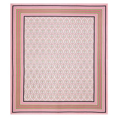 Bedsheet For Queen Bed With 2 Pillow Covers - 90 X 108 Inches, White & Pink | Pure Cotton Traditional Jaipuri Printed | Ideal For Both Everyday Use & Special Events