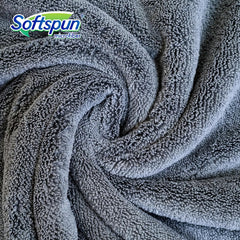 Softspun Microfiber High Loop Hair & Face Care Bath Towel 450 Gsm | Ultra Absorbent Super Soft & Comfortable Quick Drying Extra Large Towel (Grey)