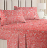 100% Cotton Feel Flat Double Bedsheets King Size With 2 Pillow Covers - 90 X 100 Inches, Pink | Double Bed Breathable & Wrinkle Free-Ultra Soft 180 TC Super Soft