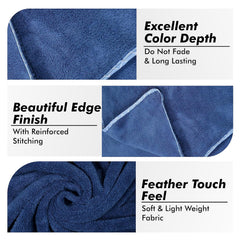 Urbanleaf Microfiber Large Bath Towel Quick Dry Super Absorbent Bath Towel | Towel For Bath, Travel, Gym, Beach, Pool, And Yoga (Navy Blue)