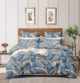 1 King Size Elastic Fitted Bedsheet With 2 Pillow Cover + Comforter - 72 X 78 Inches, Multicolor | Suitable For All-Season Use | Soft To Touch, Light Weight