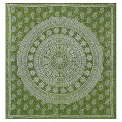 100% Cotton Jaipuri Bedsheet For King Size (90 X 100 Inches, Green) With 2 Pillow Covers | Perfect For Everyday Use, Guest Rooms, Or Gifting On Special Occasions
