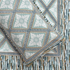 Printed Cotton King Size Bedsheet With 2 Pillow Cover - 90 X 108 Inches, Teal | Long Lasting Softness | Ideal For Regular Home Use | 144 Thread Count