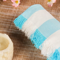Velve 100% Bamboo Bath Towel 270 Gsm | 2x Softer & Absorbent Than Cotton Towels | Skin Friendly With Non-Toxic Colors (Aqua Blue)