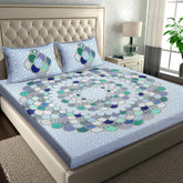 100% Cotton King Size Bedsheet With 2 Matching Pillow Covers - 90 X 108 Inches, Multicolor | Designer Printed Bedsheet Set - Naturally Soft, Breathable, & Skin Friendly