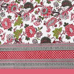 Traditional Rajasthani Design Bedsheet With 2 Pillow Covers - 90 X 108 Inches, Rose Pink | Color Fade Resistant & Shrinkage Resistant For All-Season Use