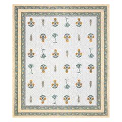 1 Queen Size Bedsheet For Double Bed With 2 Pillow Covers (90 X 108 Inches) White & Yellow | Beautiful Printed Designs - Breathable 100% Cotton Bedsheet Comfortable