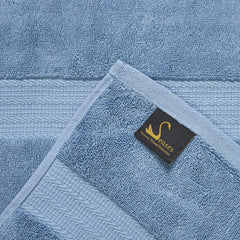 Senses By Riba 2 Bath + 2 Hand & 2 Wash Cloth Towel 1800 Gsm | All Cotton Premium Hotel & Spa Quality, Highly Absorbent Towel (Blue) - 6 Piece