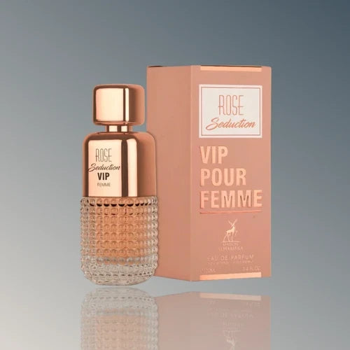 ROSE SEDUCTION VIP POUR FEMME BY MAISON ALHAMBRA EAU DE PARFUM 100ML 3.4 FL.OZ. FOR WOMEN ROSE SEDUCTION VIP POUR FEMME BY MAISON ALHAMBRA EAU DE PARFUM 100ML 3.4 FL.OZ. FOR WOMEN