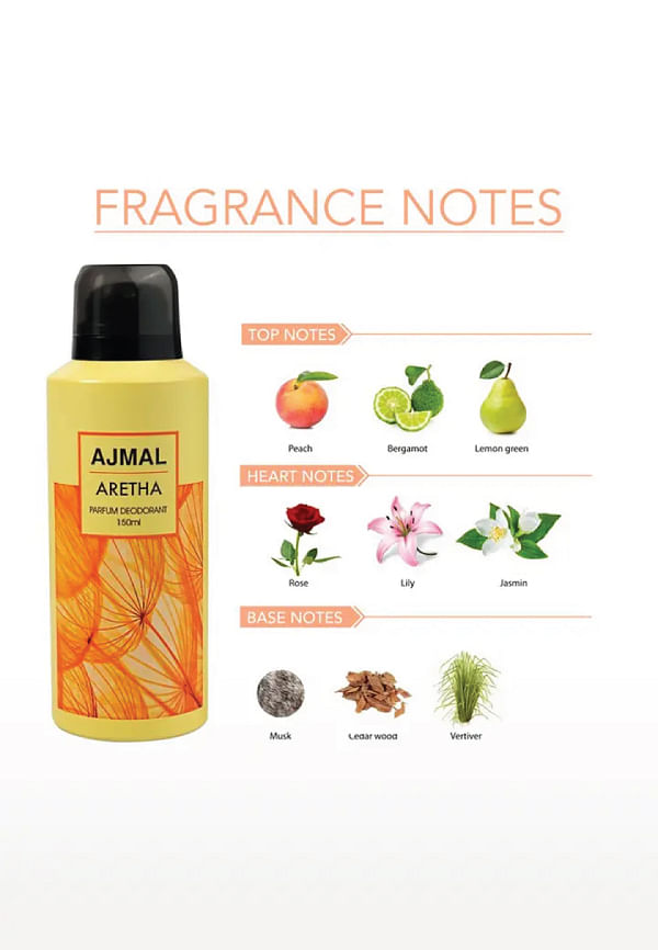 Ajmal Emulse Eau De Parfum 50ml 1.6 Fl.oz. & Aretha Deodorant 150ml 5 Fl.oz. Party Wear Gift For Men And Women | Pack Of 2 Ajmal Emulse Eau De Parfum 50ml 1.6 Fl.oz. & Aretha Deodorant 150ml 5 Fl.oz. Party Wear Gift For Men And Women | Pack Of 2