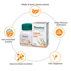 Himalaya Wellness Pure Herbs Lasuna Cardiac Wellness Tablets, For Healthy Cholesterol | 60 Tablets