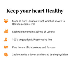 Himalaya Wellness Pure Herbs Lasuna Cardiac Wellness Tablets, For Healthy Cholesterol | 60 Tablets