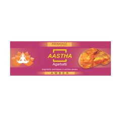 Patanjali Aastha Agarbatti Amber, With Exquisite, Soothing & Long Lasting Aroma | 25gm