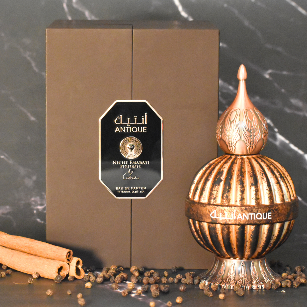 NICHE EMARATI ANTIQUE BY LATTAFA EAU DE PARFUM 100ML 3.4 FL.OZ. FOR MEN & WOMEN NICHE EMARATI ANTIQUE BY LATTAFA EAU DE PARFUM 100ML 3.4 FL.OZ. FOR MEN & WOMEN