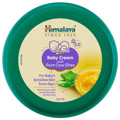 Himalaya Baby Cream With Pure Cow Ghee, Moisturizes And Nourishes Skin All Day Long | 50ml