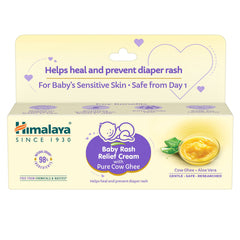 Himalaya Baby Rash Relief Cream With Pure Cow Ghee, Helps Heal & Prevent Diaper Rashes | 50gm