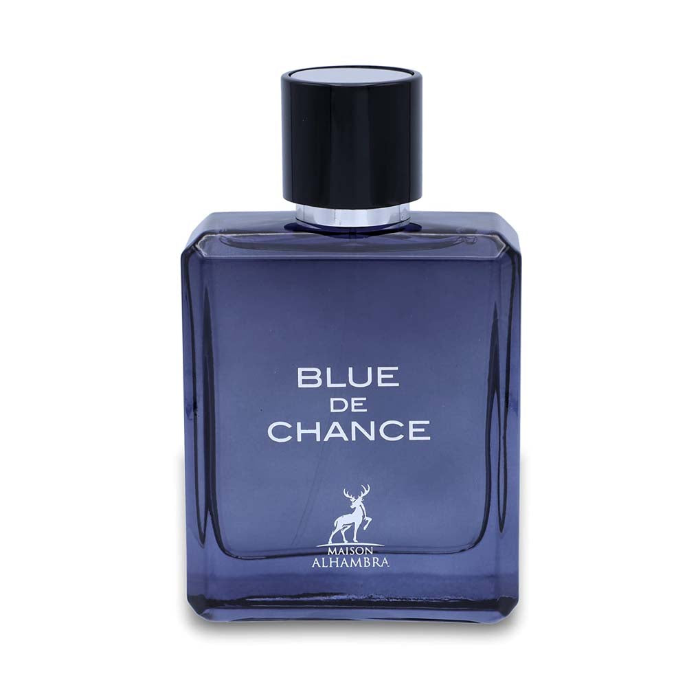 BLUE DE CHANCE BY MAISON ALHAMBRA EAU DE PARFUM 100ML 3.4 FL.OZ. UNISEX FRAGRANCE BLUE DE CHANCE BY MAISON ALHAMBRA EAU DE PARFUM 100ML 3.4 FL.OZ. UNISEX FRAGRANCE