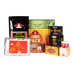 Patanjali Aastha Pooja Samagri, Combo Pack, With Best Quality Products In Low Price, 608gm