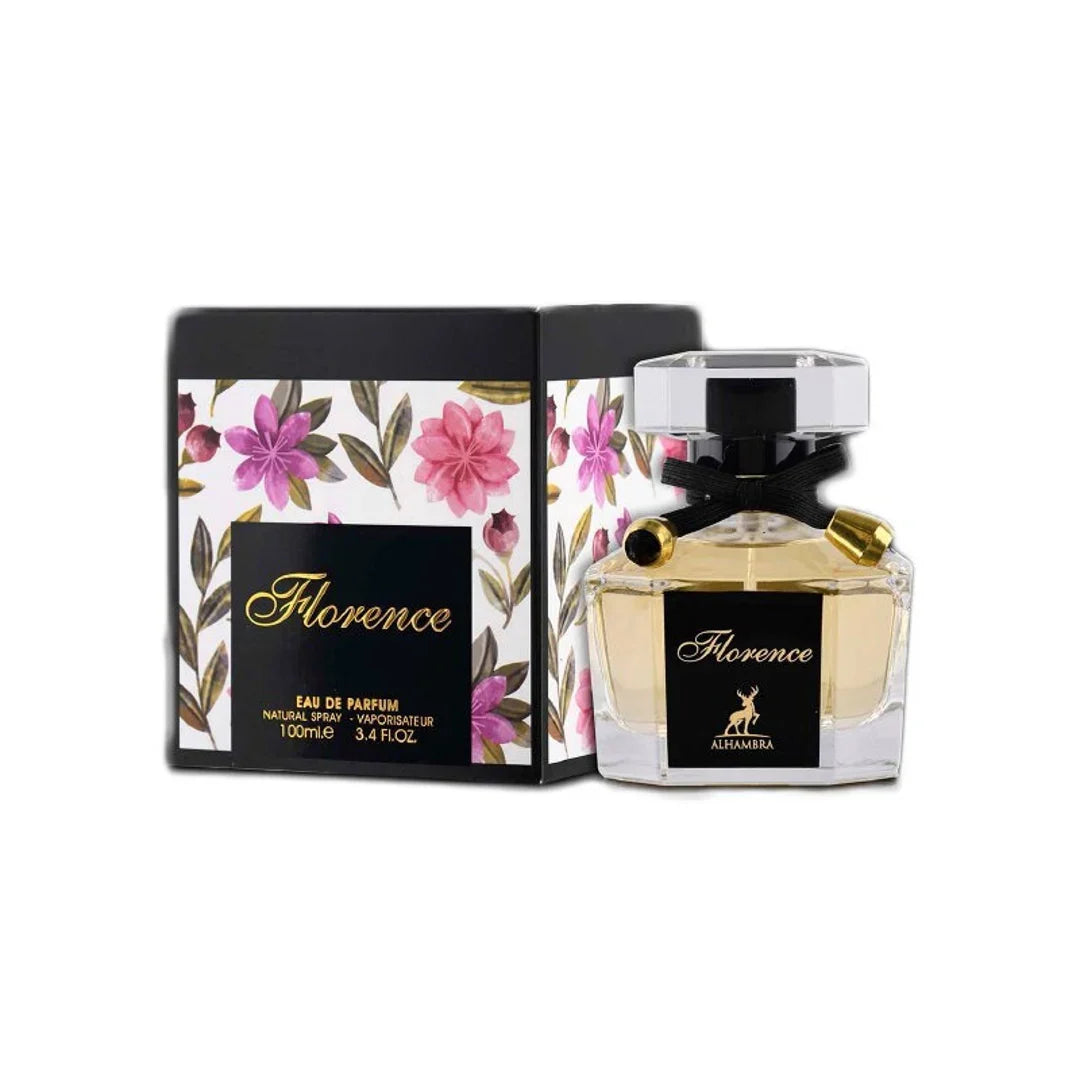 FLORENCE BY MAISON ALHAMBRA EAU DE PARFUM FOR WOMEN 100ML 3.4 FL.OZ. FLORENCE BY MAISON ALHAMBRA EAU DE PARFUM FOR WOMEN 100ML 3.4 FL.OZ.