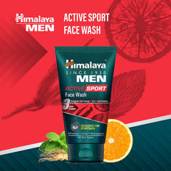Himalaya Men Active Sport Face Wash, Refreshes, Cools & Reenergizes | 100ml