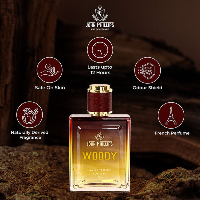 John Phillips Passport & Woody Eau De Parfum 100ml 3.4 Fl.oz. Each X2 | Long Lasting For Men & Women John Phillips Passport & Woody Eau De Parfum 100ml 3.4 Fl.oz. Each X2 | Long Lasting For Men & Women