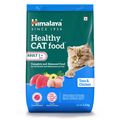 Himalaya Healthy Cat Food Adult, Tuna & Chicken, Complete, Balanced Food For The Growth & Maintenance Of Adult Cats | 1.2Kg
