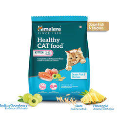 Himalaya Healthy Cat Food Kitten, Ocean Fish & Chicken, Complete And Balanced Food For Mother Cats & Kittens | 3kg