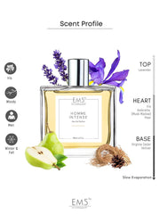 EM5 Homme Intense Perfume For Men Strong And Long Lasting 1.7 Fl.oz. | Eau De Parfum | Iris Woody Powdery Fragrance | Luxury Gift For Him |