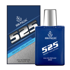 John Phillips 525 Secret Collection Eau De Perfume 60ml 2 Fl.oz. French Perfume Ideal For Men & Women