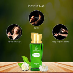 John Phillips Attarful Long Lasting Eau De Parfum 60ml 2 Fl.oz. Skin Friendly & Long Lasting Jasmine Perfume | Unisex Mogra Fragrance For Morning & Travel