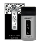 John Phillips Black Long Lasting Eau De Parfum 50ml 1.6 Fl.oz. Citrusy & Musky | French Perfume Ideal For Men