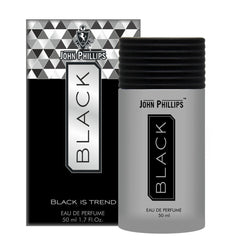 John Phillips Black Long Lasting Eau De Parfum 50ml 1.6 Fl.oz. Citrusy & Musky | French Perfume Ideal For Men