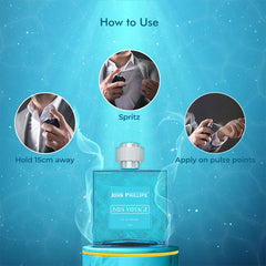 John Phillips Bon Voyage Eau De Parfum 100ml 3.4 Fl.oz. Skin Friendly & Long Lasting Perfume | Men Fragrance For Morning , Gym,travel & Date