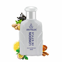John Phillips London In Style Long Lasting Eau De Parfum 60ml 2 Fl.oz. Skin Friendly & Long Lasting | Unisex Fragrance
