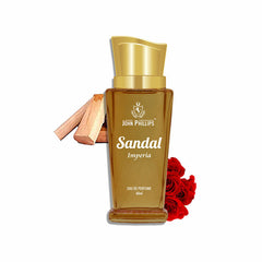 John Phillips Sandal Imperia Eau De Perfume 60ml 2 Fl.oz. Skin Friendly & Long Lasting Perfume | Unisex Chandan Fragrance For Morning & Travel
