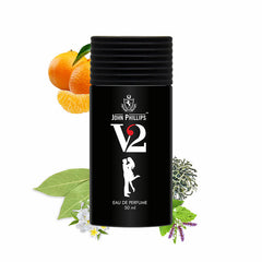 John Phillips V2 Daily Wear Casual Eau De French Perfume 50ml 1.7 Fl.oz. Skin Friendly & Long Lasting Citrus Perfume | Unisex Fragrance For Travel, Dates & Party