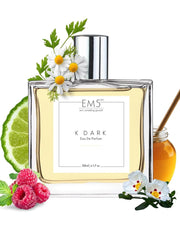 EM5 K Dark Unisex Eau De Parfum 50 Ml 1.7 Fl.oz. | Strong And Long Lasting | Tobacco Amber Fruity | Luxury Gift For Men & Women
