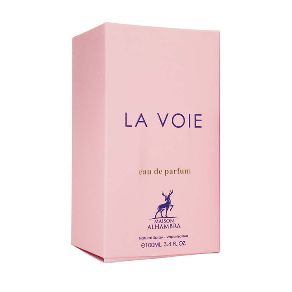 LA VOIE BY MAISON ALHAMBRA EAU DE PARFUM FOR WOMEN 100ML 3.4 FL.OZ. LA VOIE BY MAISON ALHAMBRA EAU DE PARFUM FOR WOMEN 100ML 3.4 FL.OZ.