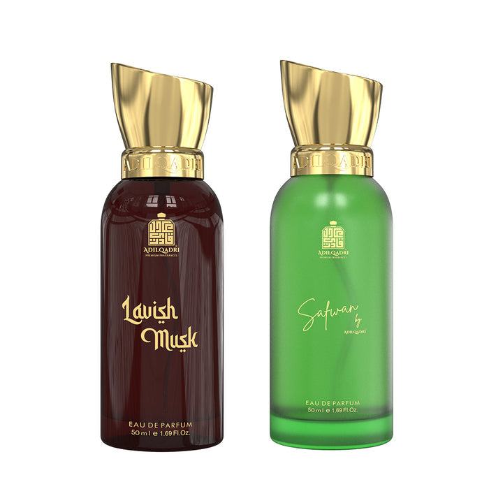 LAVISH MUSK AND SAFWAN PREMIUM PERFUME | 50ML 1.6 FL.OZ. EACH X2 | LONG LASTING  & UNISEX FRAGRANCE LAVISH MUSK AND SAFWAN PREMIUM PERFUME | 50ML 1.6 FL.OZ. EACH X2 | LONG LASTING  & UNISEX FRAGRANCE