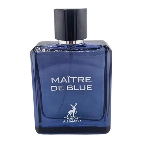 MAITRE DE BLUE BY MAISON ALHAMBRA EAU DE PARFUM 100ML 3.4 FL.OZ. UNISEX FRAGRANCE MAITRE DE BLUE BY MAISON ALHAMBRA EAU DE PARFUM 100ML 3.4 FL.OZ. UNISEX FRAGRANCE