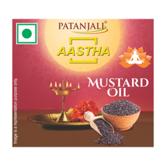 Patanjali Aastha Mustard Oil (B), With Low Temperature So Natural Properties, 500ml