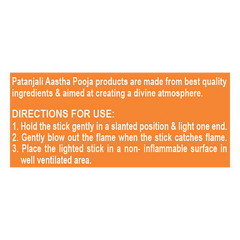Patanjali Aastha Dry Dhoop Sticks Orange,8 N,With Exquisite, Soothing & Long Lasting Aroma |16gm
