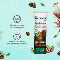 Himalaya Deep Cleansing Coffee Face Wash Removes Deeply Embedded Impurities & Oil Residue | 100ml
