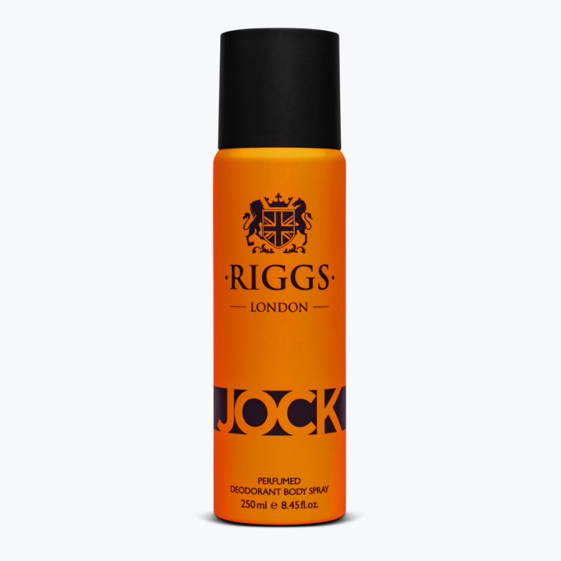 Riggs London Jock Perfumed Deodorant Body Spray 250ml 8.4 Fl.oz. Unisex Fragrance | Long Lasting Riggs London Jock Perfumed Deodorant Body Spray 250ml 8.4 Fl.oz. Unisex Fragrance | Long Lasting