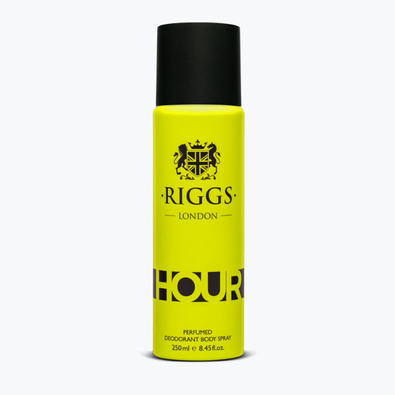 Riggs London Hour Perfumed Deodorant Body Spray 250ml 8.4 Fl.oz. Unisex Fragrance | Daily Wear Riggs London Hour Perfumed Deodorant Body Spray 250ml 8.4 Fl.oz. Unisex Fragrance | Daily Wear