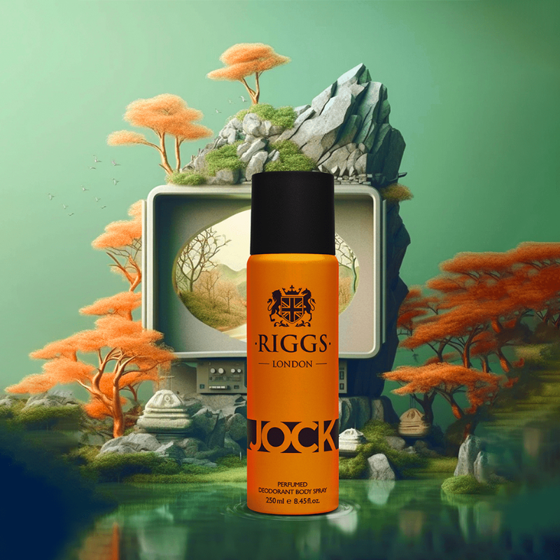 Riggs London Jock Perfumed Deodorant Body Spray 250ml 8.4 Fl.oz. Unisex Fragrance | Long Lasting Riggs London Jock Perfumed Deodorant Body Spray 250ml 8.4 Fl.oz. Unisex Fragrance | Long Lasting
