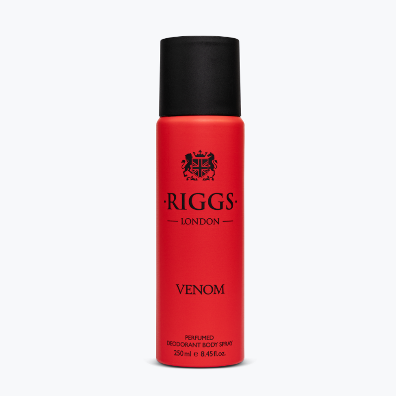 Riggs London Venom Perfumed Deodorant Body Spray 250ml 8.4 Fl.oz. Men Fragrance | Long Lasting Riggs London Venom Perfumed Deodorant Body Spray 250ml 8.4 Fl.oz. Men Fragrance | Long Lasting